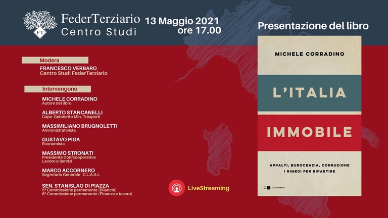Stronati interviene alla presentazione del libro "L'Italia Immobile" di Michele Corradino